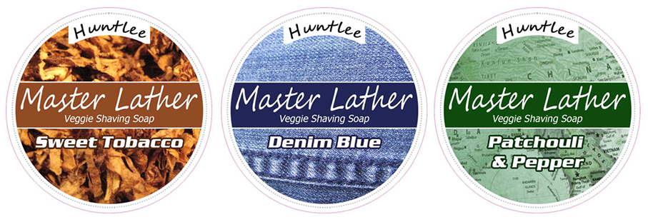 Huntlee Master Lather Luxury Shaving Soap label design